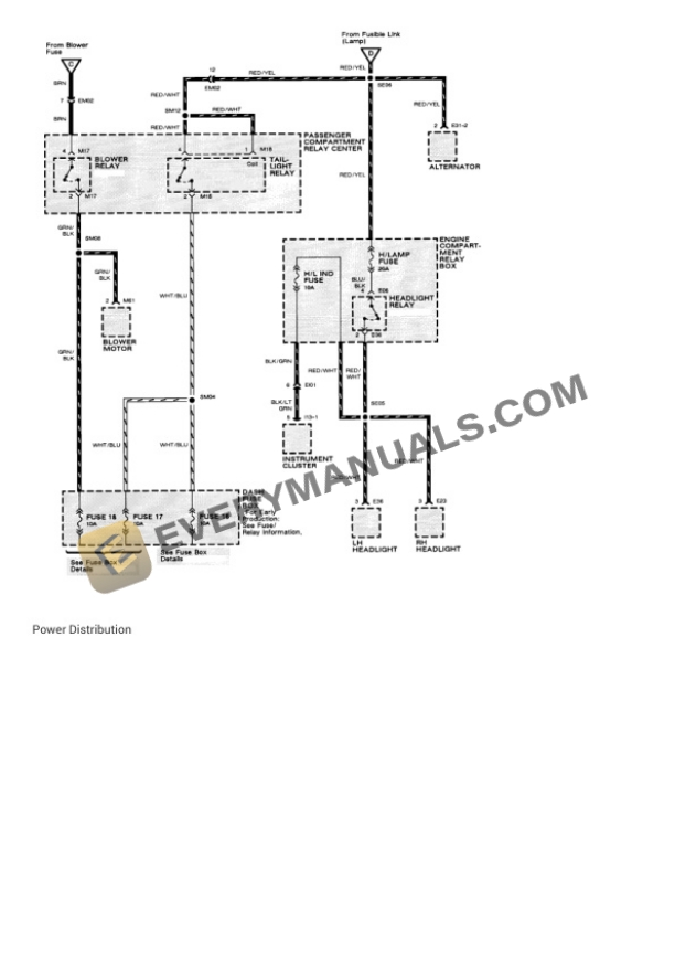 Hyundai Elantra 1992 Electrical Diagrams L4-1595cc 1.6L DOHC 5 Hyundai Elantra 1992 Electrical Diagrams L4-1595cc 1.6L DOHC - Image 3