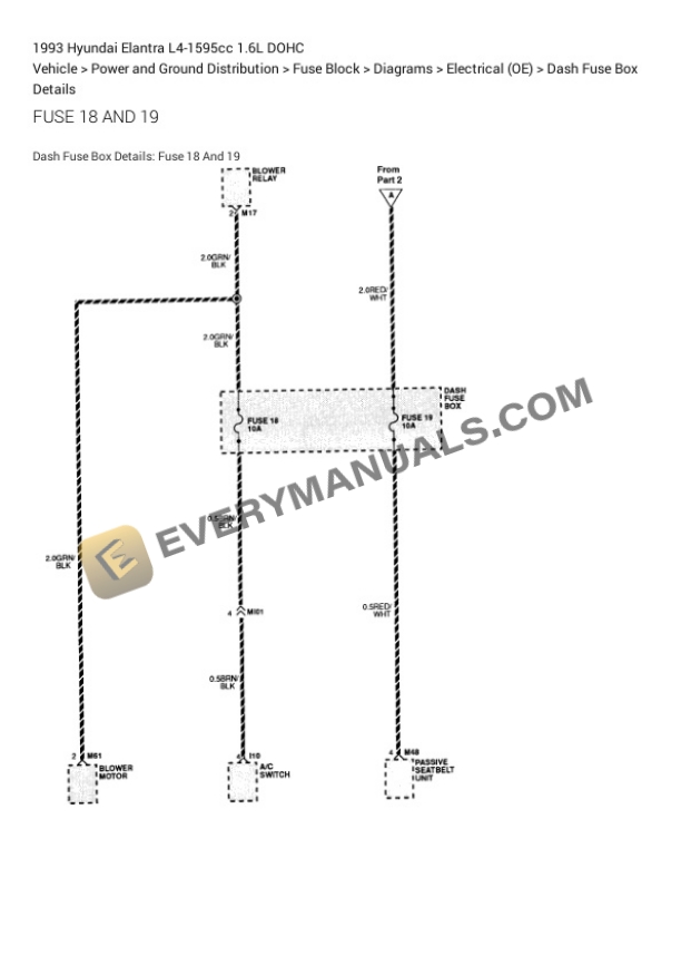 Hyundai Elantra 1993 Electrical Diagrams L4-1595cc 1.6L DOHC 4 Hyundai Elantra 1993 Electrical Diagrams L4-1595cc 1.6L DOHC - Image 2