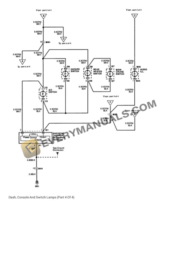 Hyundai Elantra 1995 Electrical Diagrams L4-1595cc 1.6L DOHC 16 Valve 4 Hyundai Elantra 1995 Electrical Diagrams L4-1595cc 1.6L DOHC 16 Valve - Image 2