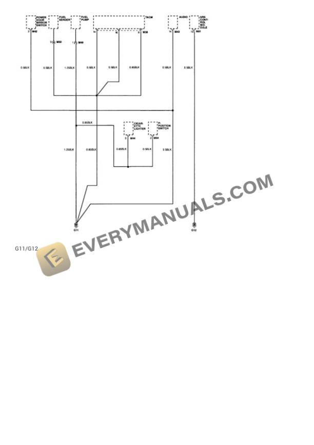 Hyundai Elantra 1995 Electrical Diagrams L4-1595cc 1.6L DOHC 16 Valve 6 Hyundai Elantra 1995 Electrical Diagrams L4-1595cc 1.6L DOHC 16 Valve - Image 4