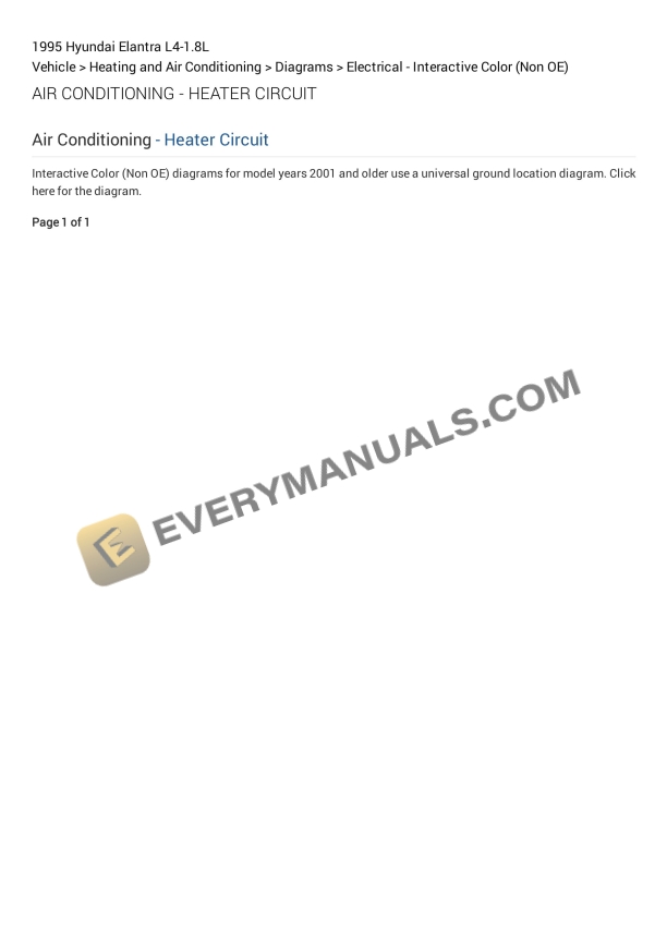 hyundai elantra 1995 electrical diagrams l4 18l 1