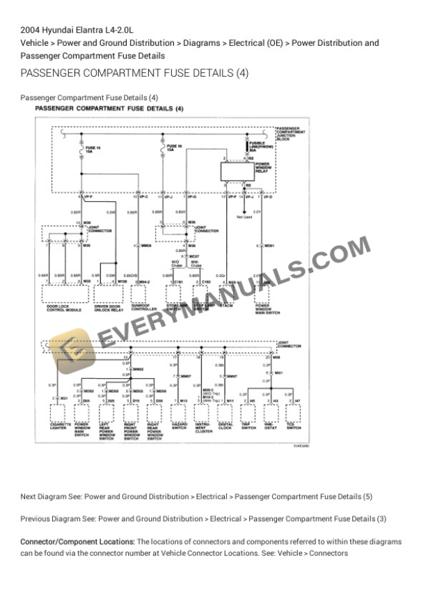 Hyundai Elantra 2004 Electrical Diagrams L4-2.0L 7 Hyundai Elantra 2004 Electrical Diagrams L4-2.0L - Image 5