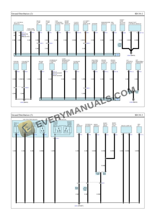 Hyundai Elantra (AD) VIN KMH 2018 Electrical Diagrams L4-1.6L Turbo 5 Hyundai Elantra (AD) VIN KMH 2018 Electrical Diagrams L4-1.6L Turbo - Image 3