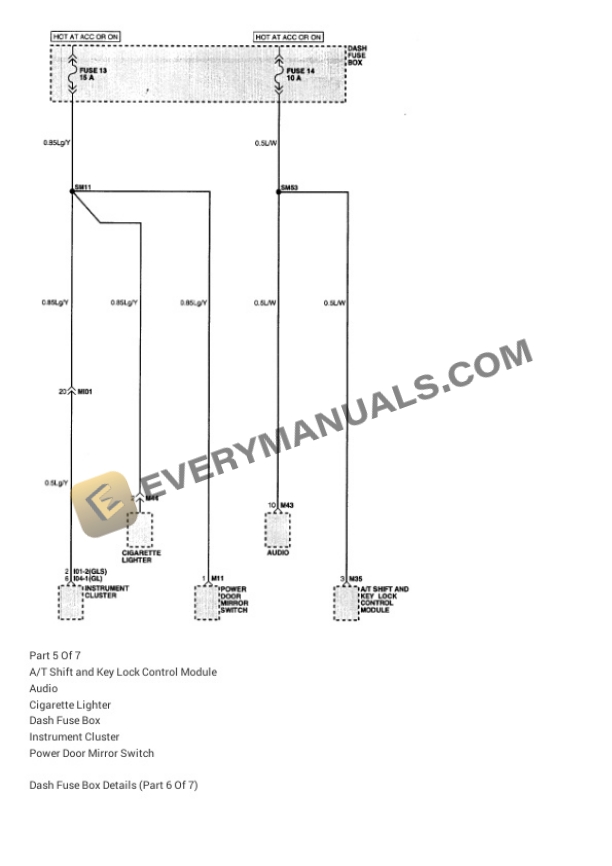 Hyundai Elantra GLS Sedan 1998 Electrical Diagrams L4-1.8L 5 Hyundai Elantra GLS Sedan 1998 Electrical Diagrams L4-1.8L - Image 3