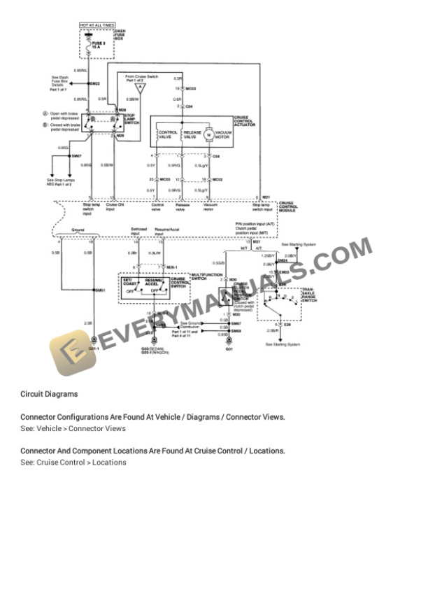 Hyundai Elantra GLS Sedan 1999 Electrical Diagrams L4-2.0L 4 Hyundai Elantra GLS Sedan 1999 Electrical Diagrams L4-2.0L - Image 2