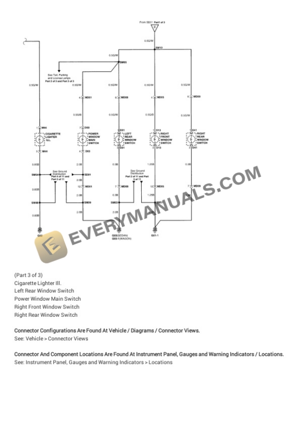 Hyundai Elantra GLS Sedan 1999 Electrical Diagrams L4-2.0L 7 Hyundai Elantra GLS Sedan 1999 Electrical Diagrams L4-2.0L - Image 5