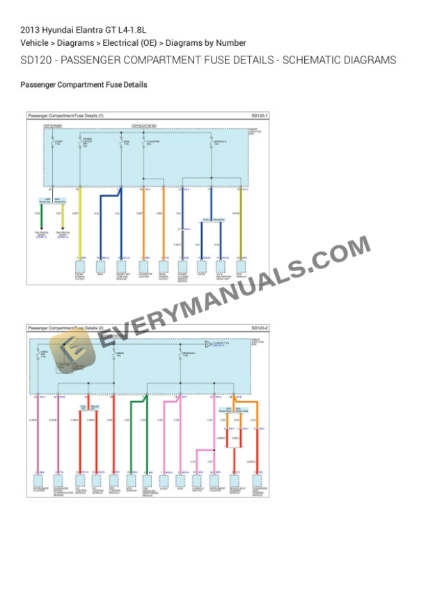 Hyundai Elantra GT 2013 Electrical Diagrams L4-1.8L 6 Hyundai Elantra GT 2013 Electrical Diagrams L4-1.8L - Image 4
