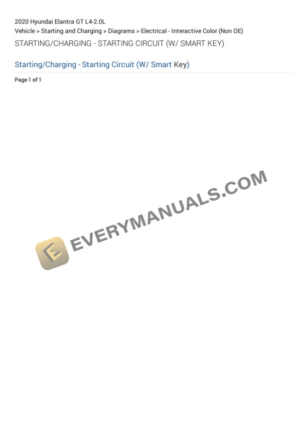 Hyundai Elantra GT 2020 Electrical Diagrams L4-2.0L 5 Hyundai Elantra GT 2020 Electrical Diagrams L4-2.0L - Image 3
