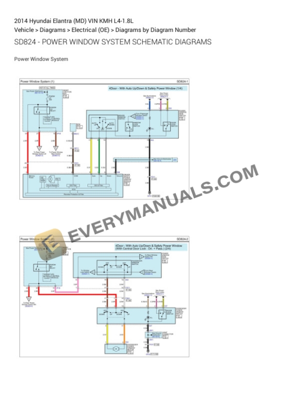 Hyundai Elantra (MD) VIN KMH 2014 Electrical Diagrams L4-1.8L 7 Hyundai Elantra (MD) VIN KMH 2014 Electrical Diagrams L4-1.8L - Image 5