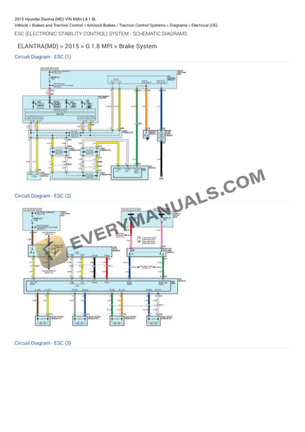 Hyundai Elantra (MD) VIN KMH 2015 Electrical Diagrams L4-1.8L 6 Hyundai Elantra (MD) VIN KMH 2015 Electrical Diagrams L4-1.8L - Image 4