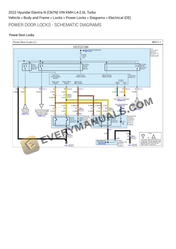 Hyundai Elantra N (CN7N) VIN KMH 2022 Electrical Diagrams L4-2.0L Turbo 6 Hyundai Elantra N (CN7N) VIN KMH 2022 Electrical Diagrams L4-2.0L Turbo - Image 4