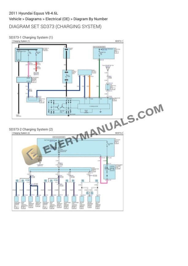 Hyundai Equus 2011 Electrical Diagrams V8-4.6L 4 Hyundai Equus 2011 Electrical Diagrams V8-4.6L - Image 2