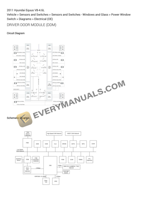Hyundai Equus 2011 Electrical Diagrams V8-4.6L 5 Hyundai Equus 2011 Electrical Diagrams V8-4.6L - Image 3