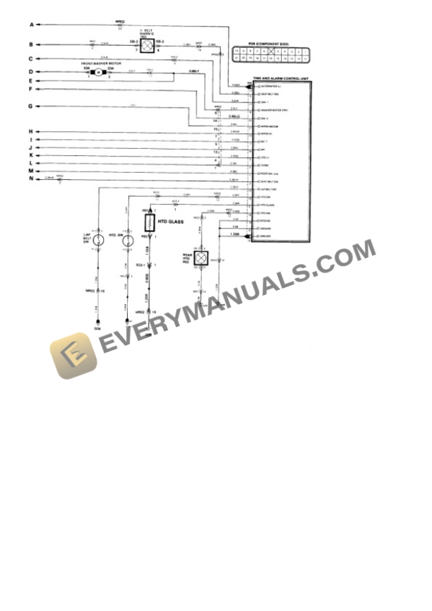 Hyundai Excel 1991 Electrical Diagrams L4-1468cc 1.5L SOHC (8 VALVE) 5 Hyundai Excel 1991 Electrical Diagrams L4-1468cc 1.5L SOHC (8 VALVE) - Image 3