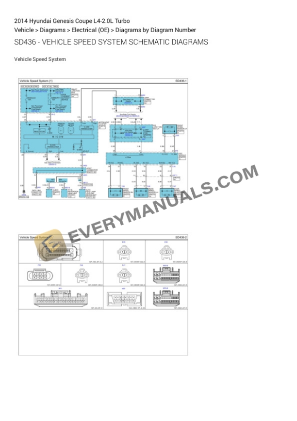 Hyundai Genesis Coupe 2014 Electrical Diagrams L4-2.0L Turbo 6 Hyundai Genesis Coupe 2014 Electrical Diagrams L4-2.0L Turbo - Image 4