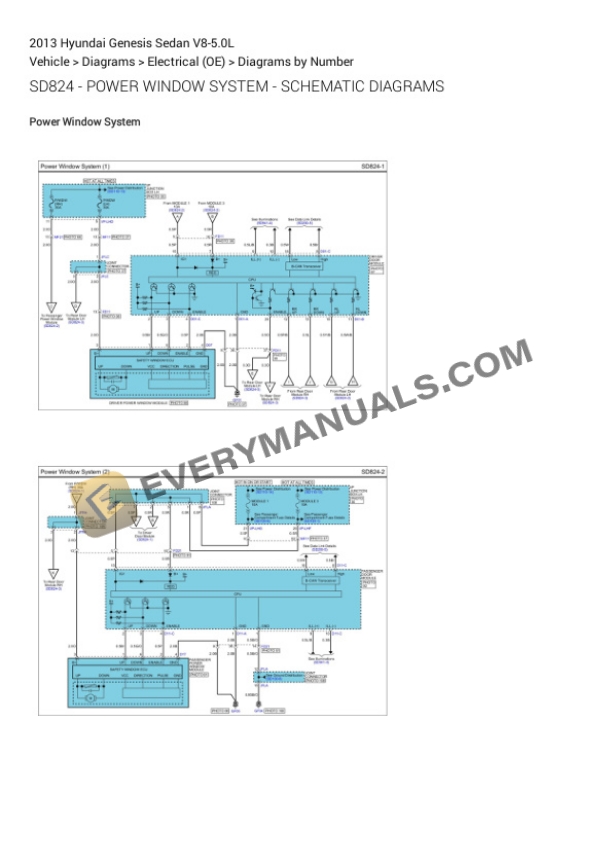 Hyundai Genesis Sedan 2013 Electrical Diagrams V8-5.0L 7 Hyundai Genesis Sedan 2013 Electrical Diagrams V8-5.0L - Image 5