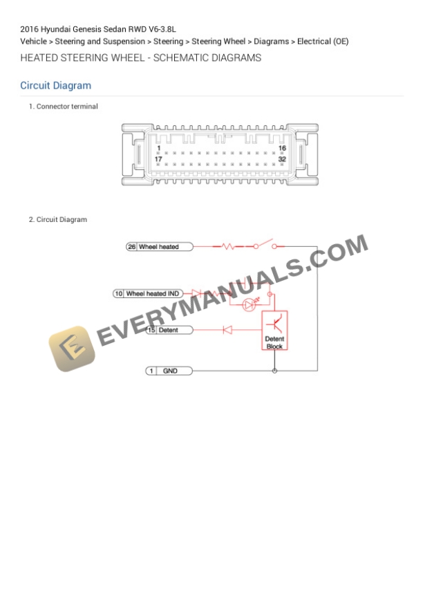 Hyundai Genesis Sedan RWD 2016 Electrical Diagrams V6-3.8L 5 Hyundai Genesis Sedan RWD 2016 Electrical Diagrams V6-3.8L - Image 3