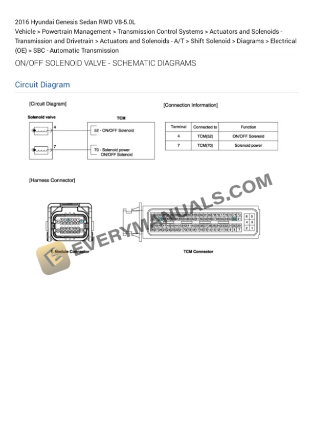 Hyundai Genesis Sedan RWD 2016 Electrical Diagrams V8-5.0L 6 Hyundai Genesis Sedan RWD 2016 Electrical Diagrams V8-5.0L - Image 4