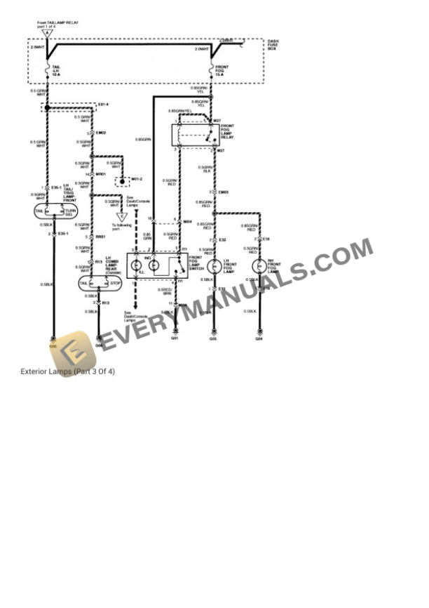 Hyundai Scoupe 1994 Electrical Diagrams L4-1468cc 1.5L SOHC VIN J MFI 5 Hyundai Scoupe 1994 Electrical Diagrams L4-1468cc 1.5L SOHC VIN J MFI - Image 3