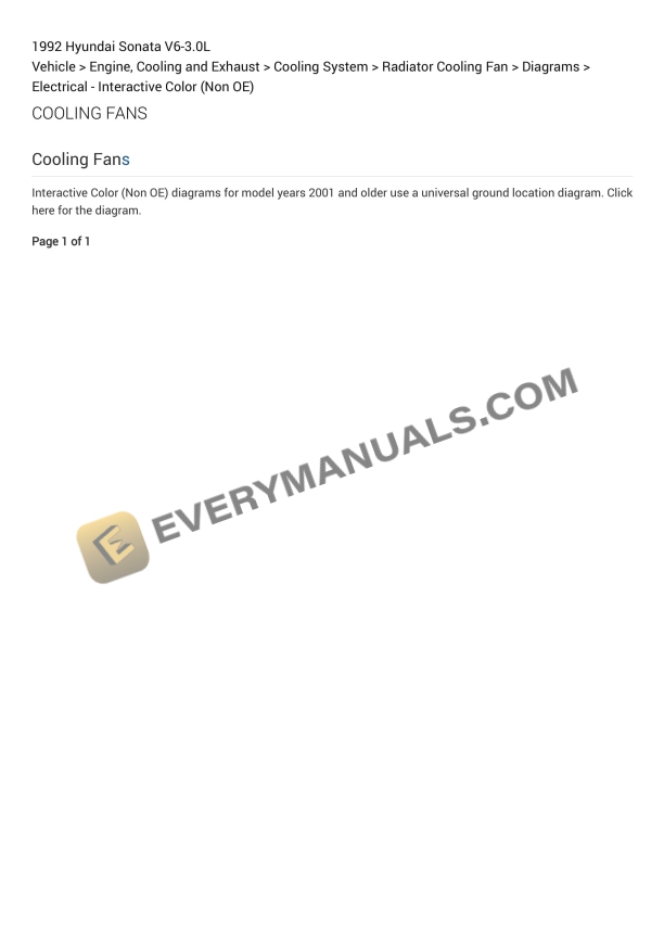 Hyundai Sonata 1992 Electrical Diagrams V6-3.0L