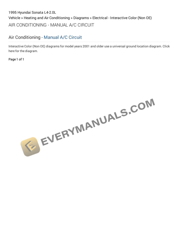 hyundai sonata 1995 electrical diagrams l4 20l 1