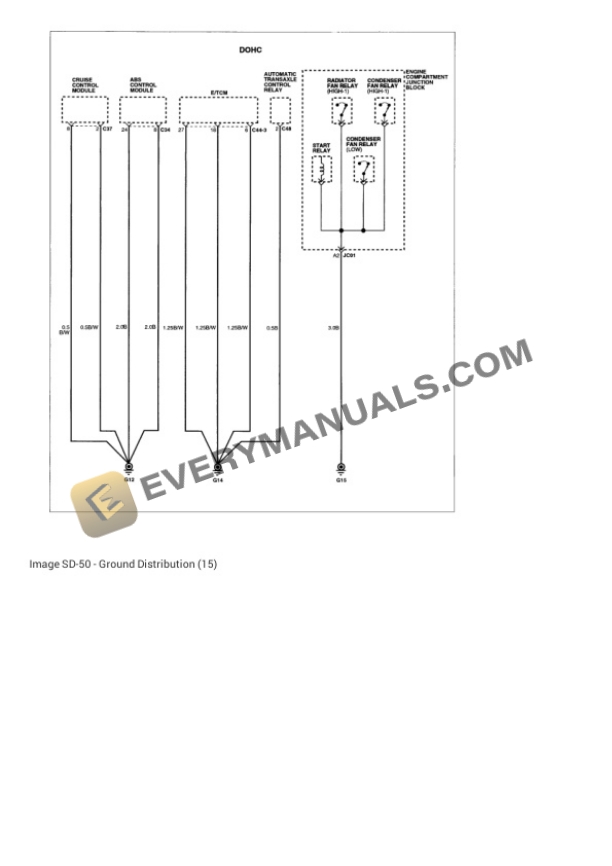 Hyundai Sonata 2001 Electrical Diagrams V6-2.5L 5 Hyundai Sonata 2001 Electrical Diagrams V6-2.5L - Image 3