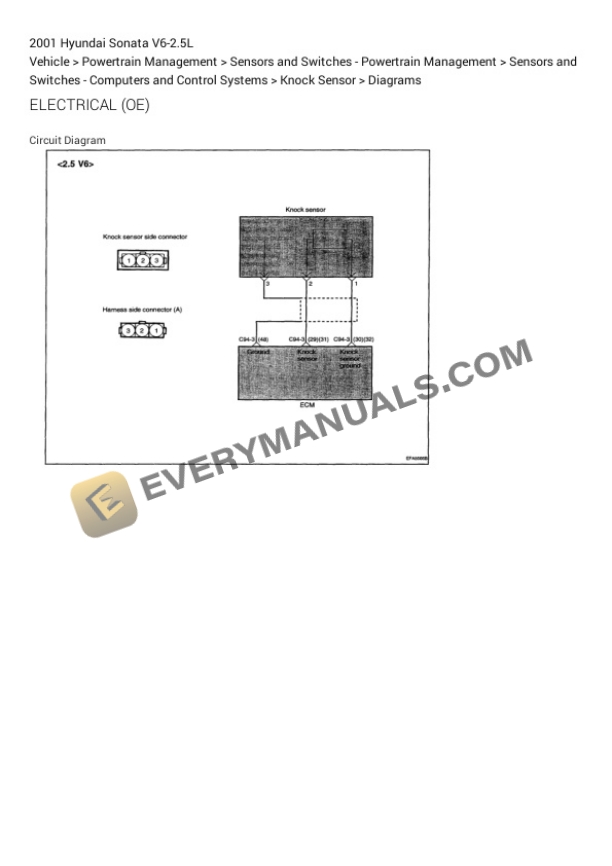 Hyundai Sonata 2001 Electrical Diagrams V6-2.5L 6 Hyundai Sonata 2001 Electrical Diagrams V6-2.5L - Image 4