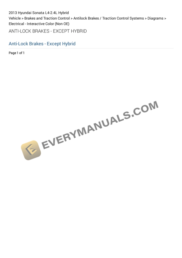 hyundai sonata 2013 electrical diagrams l4 24l hybrid 1