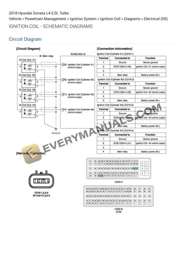 Hyundai Sonata 2018 Electrical Diagrams L4-2.0L Turbo 6 Hyundai Sonata 2018 Electrical Diagrams L4-2.0L Turbo - Image 4