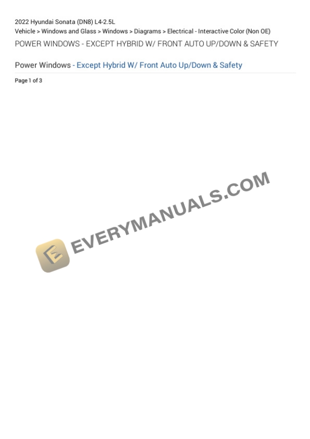 Hyundai Sonata (DN8) 2022 Electrical Diagrams L4-2.5L 4 Hyundai Sonata (DN8) 2022 Electrical Diagrams L4-2.5L - Image 2