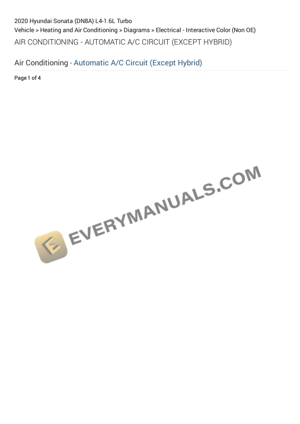 hyundai sonata dn8a 2020 electrical diagrams l4 16l turbo 1