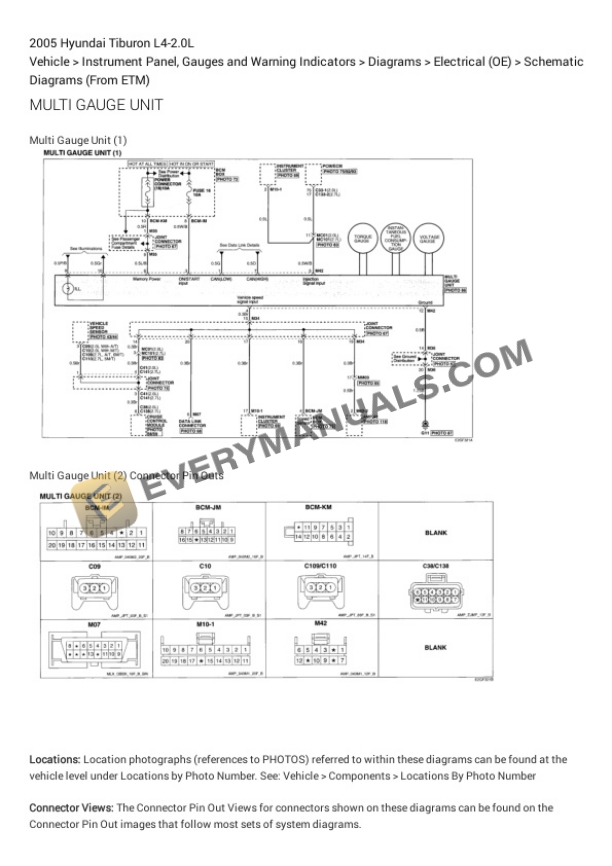 Hyundai Tiburon 2005 Electrical Diagrams L4-2.0L 7 Hyundai Tiburon 2005 Electrical Diagrams L4-2.0L - Image 5
