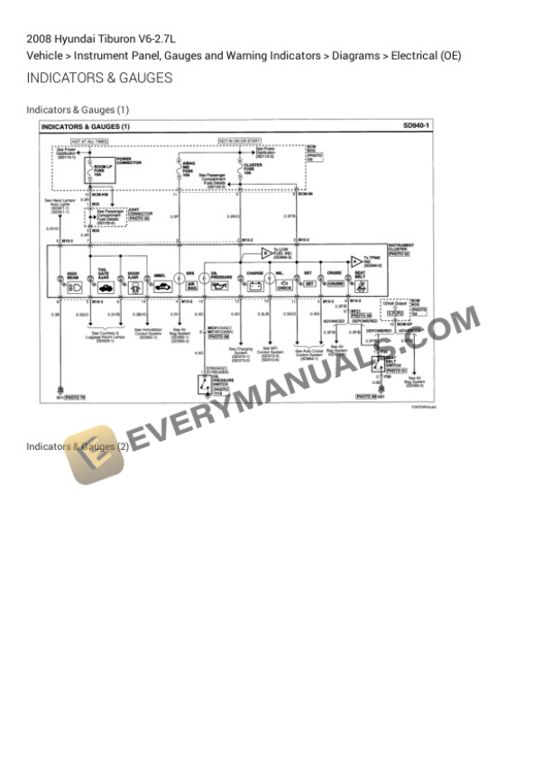 Hyundai Tiburon 2008 Electrical Diagrams V6-2.7L 5 Hyundai Tiburon 2008 Electrical Diagrams V6-2.7L - Image 3