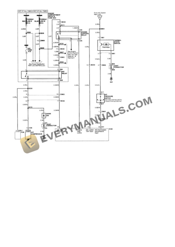 Hyundai Tiburon FX 1999 Electrical Diagrams L4-2.0L 6 Hyundai Tiburon FX 1999 Electrical Diagrams L4-2.0L - Image 4