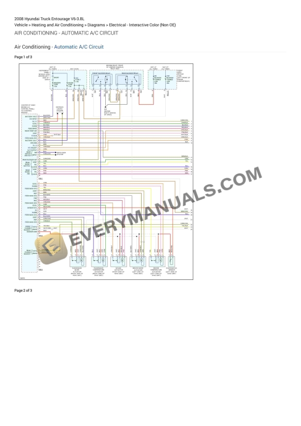hyundai truck entourage 2008 electrical diagrams v6 38l 1