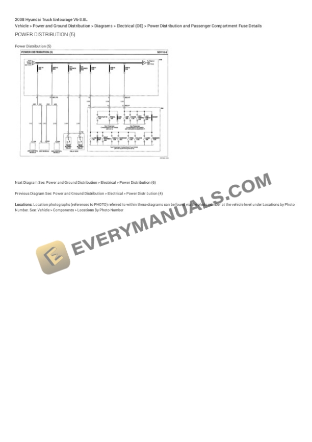 Hyundai Truck Entourage 2008 Electrical Diagrams V6-3.8L 7 Hyundai Truck Entourage 2008 Electrical Diagrams V6-3.8L - Image 5