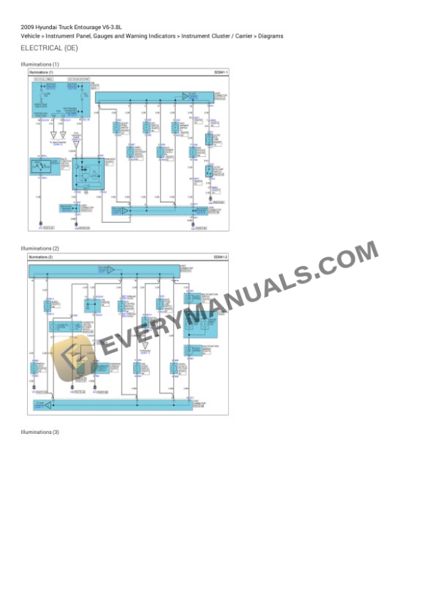 Hyundai Truck Entourage 2009 Electrical Diagrams V6-3.8L 5 Hyundai Truck Entourage 2009 Electrical Diagrams V6-3.8L - Image 3