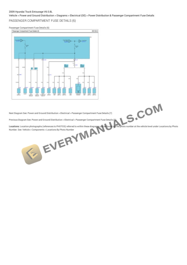 Hyundai Truck Entourage 2009 Electrical Diagrams V6-3.8L 7 Hyundai Truck Entourage 2009 Electrical Diagrams V6-3.8L - Image 5