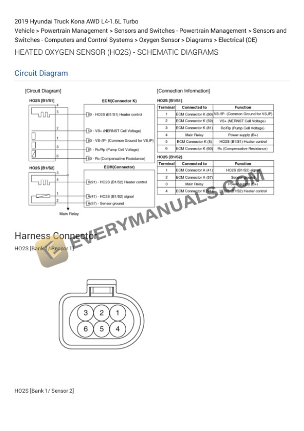 Hyundai Truck Kona AWD 2019 Electrical Diagrams L4-1.6L Turbo 5 Hyundai Truck Kona AWD 2019 Electrical Diagrams L4-1.6L Turbo - Image 3