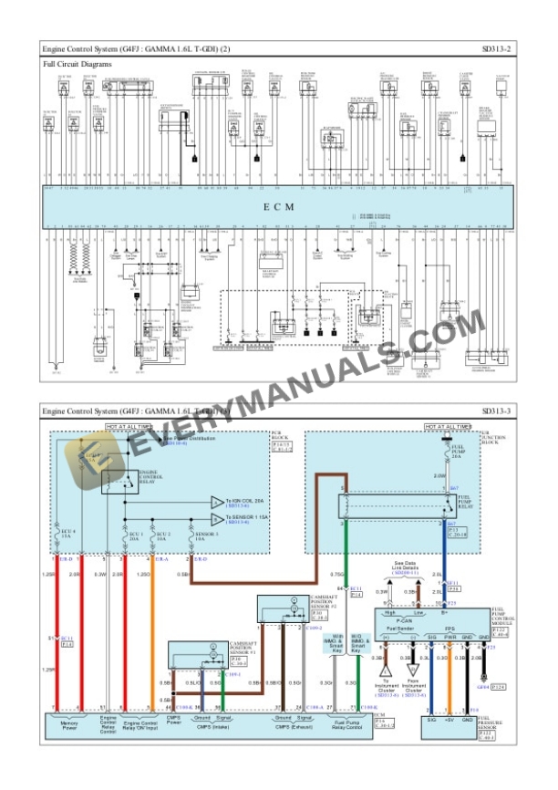 Hyundai Truck Kona AWD 2021 Electrical Diagrams L4-1.6L Turbo 5 Hyundai Truck Kona AWD 2021 Electrical Diagrams L4-1.6L Turbo - Image 3