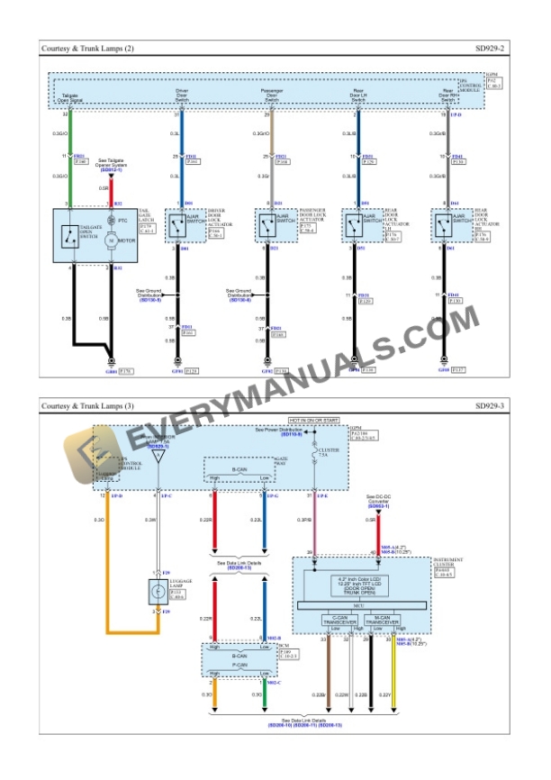 Hyundai Truck Kona AWD 2022 Electrical Diagrams L4-1.6L Turbo 5 Hyundai Truck Kona AWD 2022 Electrical Diagrams L4-1.6L Turbo - Image 3