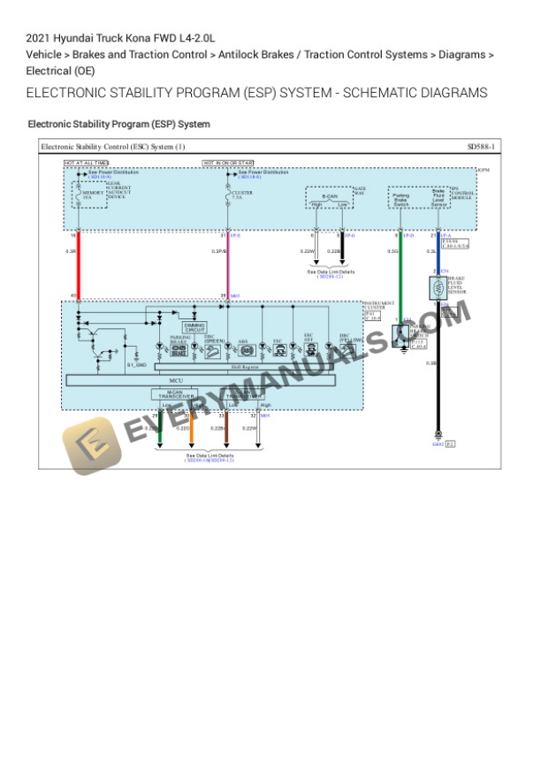 Hyundai Truck Kona FWD 2021 Electrical Diagrams L4-2.0L 5 Hyundai Truck Kona FWD 2021 Electrical Diagrams L4-2.0L - Image 3