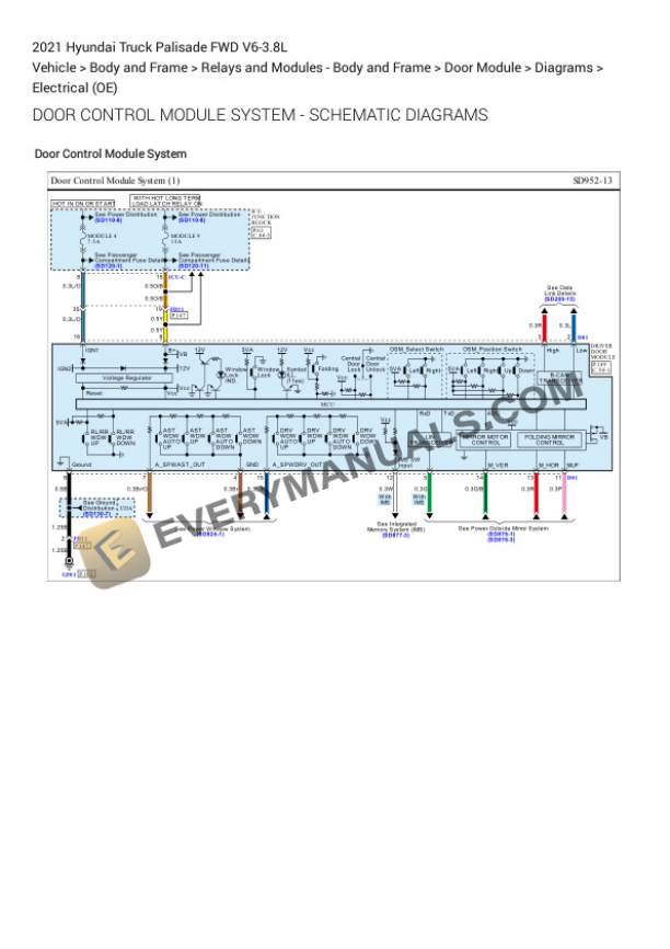 Hyundai Truck Palisade FWD 2021 Electrical Diagrams V6-3.8L 5 Hyundai Truck Palisade FWD 2021 Electrical Diagrams V6-3.8L - Image 3