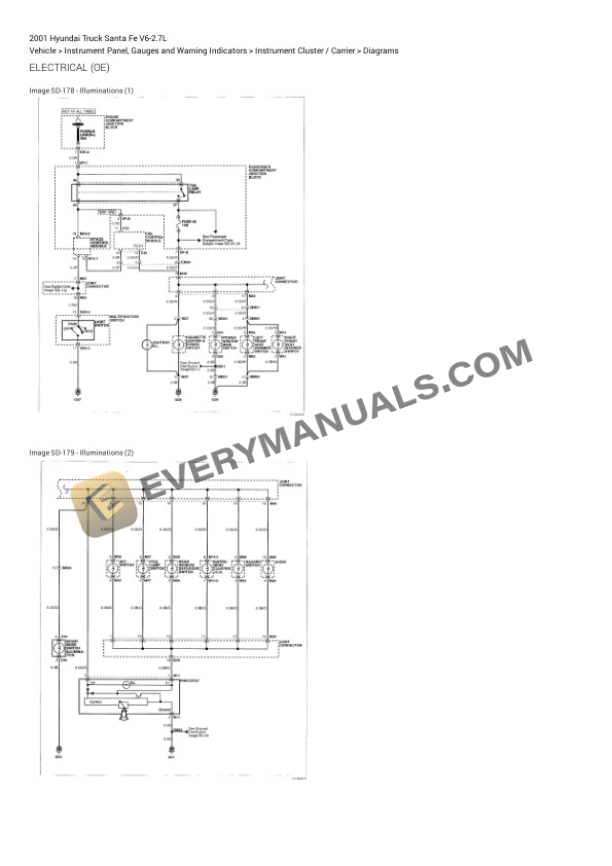 Hyundai Truck Santa Fe 2001 Electrical Diagrams V6-2.7L 6 Hyundai Truck Santa Fe 2001 Electrical Diagrams V6-2.7L - Image 4