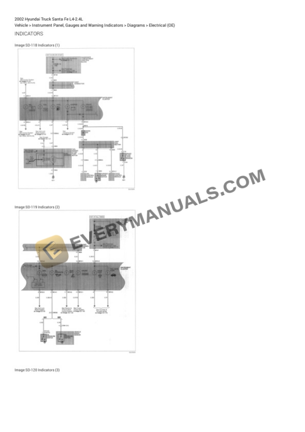 Hyundai Truck Santa Fe 2002 Electrical Diagrams L4-2.4L 6 Hyundai Truck Santa Fe 2002 Electrical Diagrams L4-2.4L - Image 4