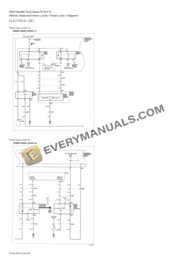 Hyundai Truck Santa Fe 2004 Electrical Diagrams V6-2.7L 6 Hyundai Truck Santa Fe 2004 Electrical Diagrams V6-2.7L - Image 4