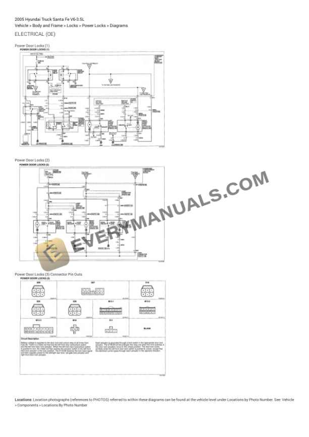 Hyundai Truck Santa Fe 2005 Electrical Diagrams V6-3.5L 6 Hyundai Truck Santa Fe 2005 Electrical Diagrams V6-3.5L - Image 4