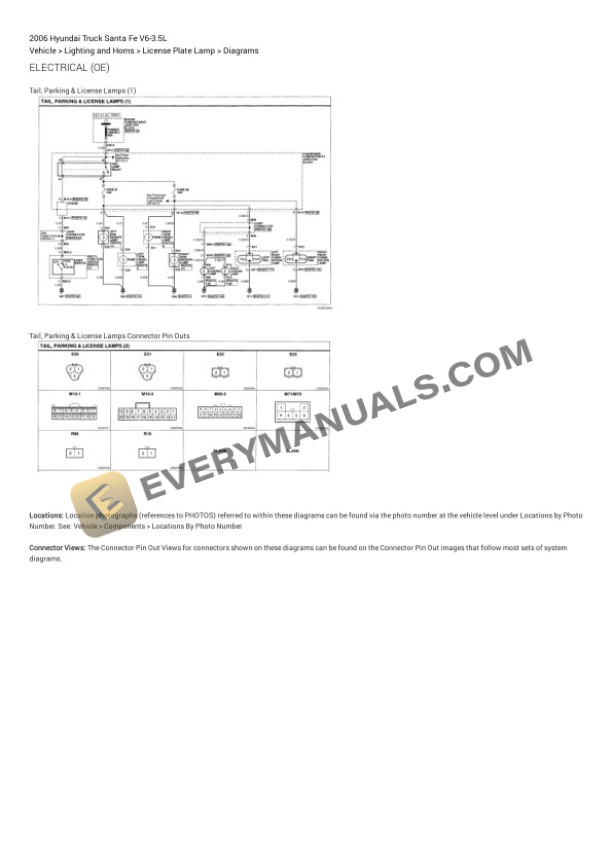 Hyundai Truck Santa Fe 2006 Electrical Diagrams V6-3.5L 5 Hyundai Truck Santa Fe 2006 Electrical Diagrams V6-3.5L - Image 3