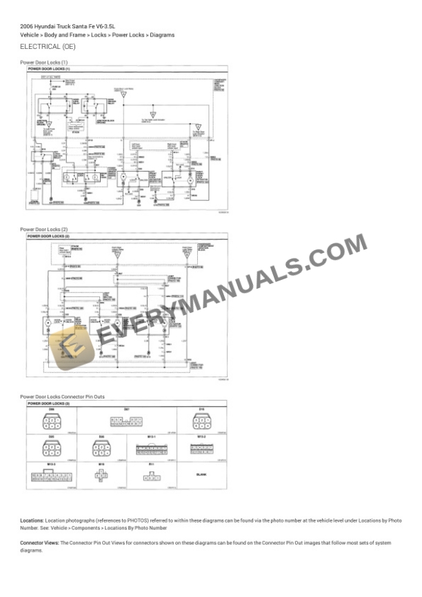 Hyundai Truck Santa Fe 2006 Electrical Diagrams V6-3.5L 7 Hyundai Truck Santa Fe 2006 Electrical Diagrams V6-3.5L - Image 5