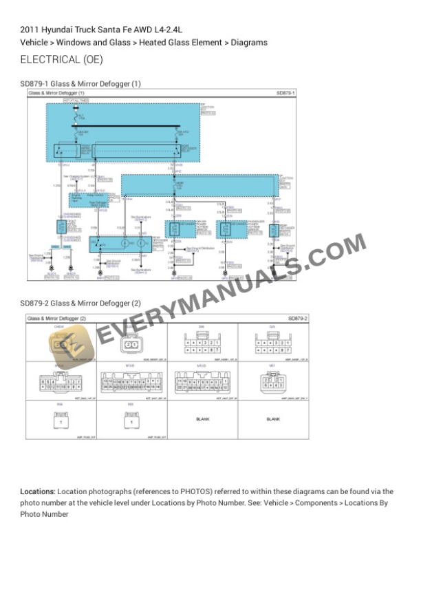 Hyundai Truck Santa Fe AWD 2011 Electrical Diagrams L4-2.4L 6 Hyundai Truck Santa Fe AWD 2011 Electrical Diagrams L4-2.4L - Image 4